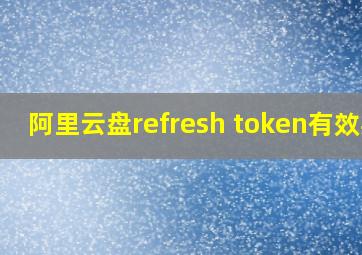 阿里云盘refresh token有效期